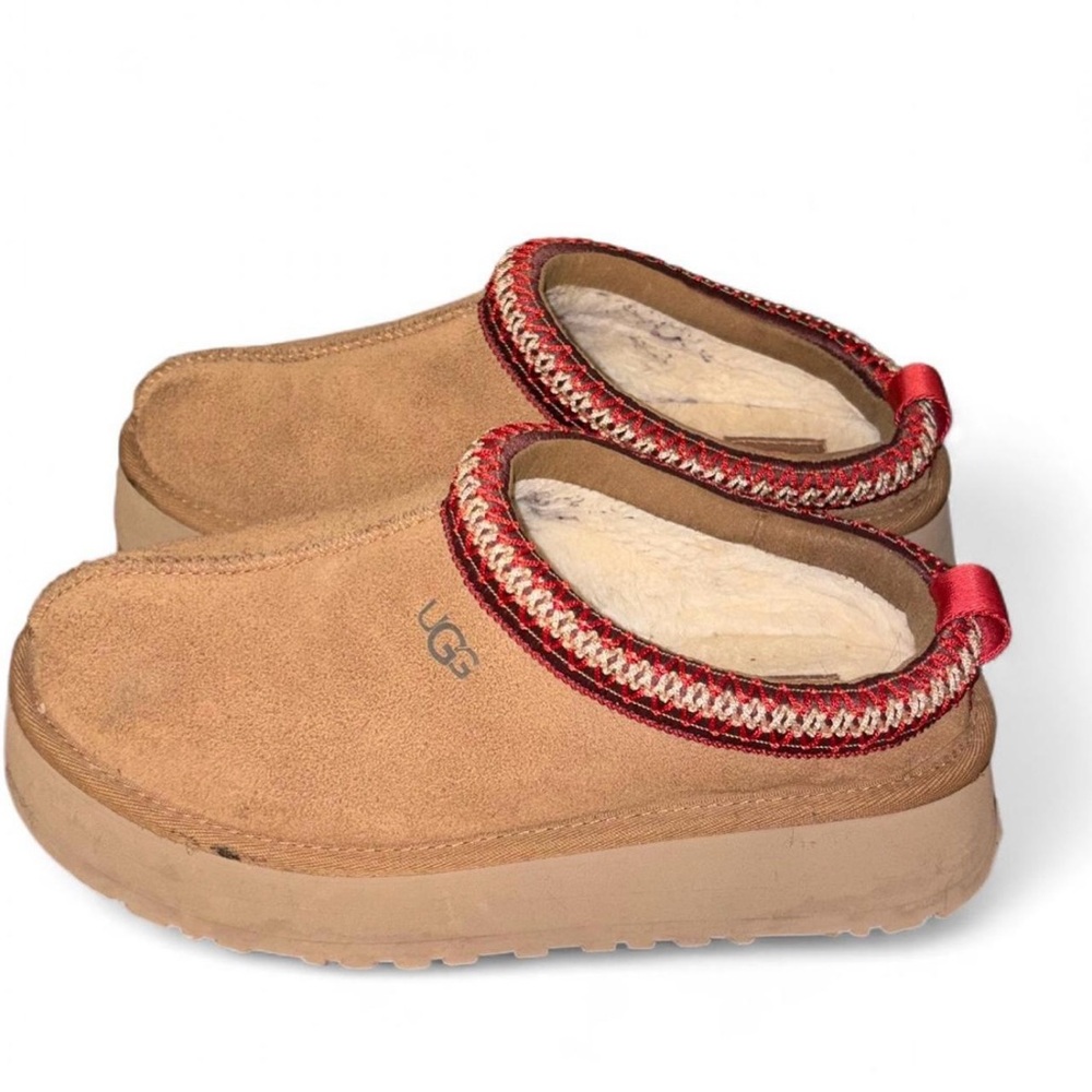 Ugg Tazz ll Platform Slippers Chestnut Size 8 GUC!
